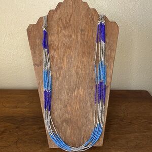 Vintage Beautiful Muti-strand Seed Bead Necklace